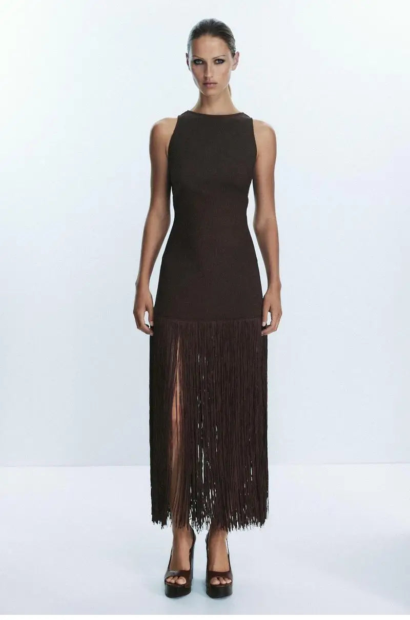 zara TAssel Dress