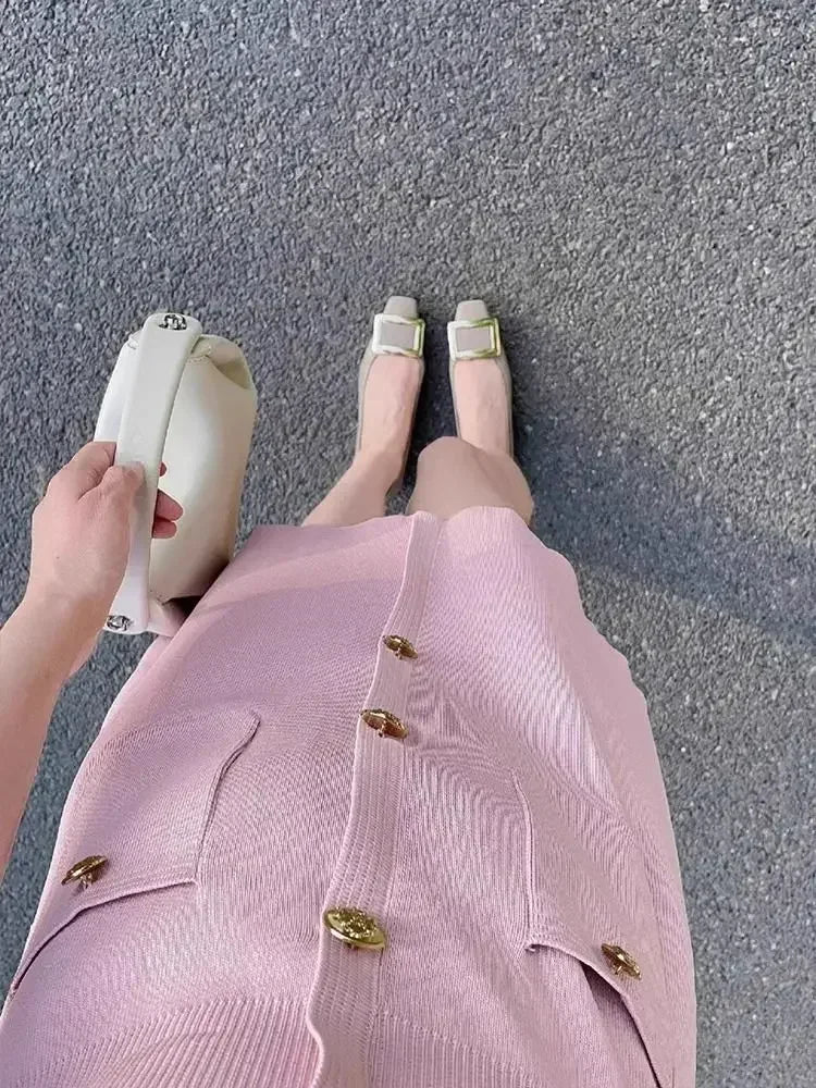 Pink Buttoned Sandro Vibes