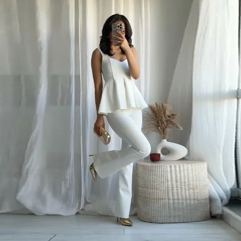 Elegant Pleated Top Trouser