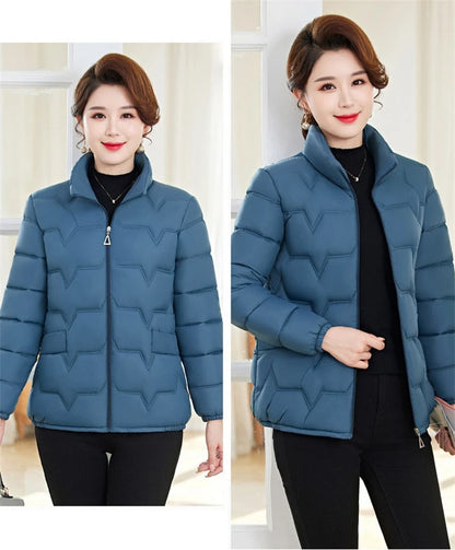 Women's Winter Parka 2025 New Casual Versatile Mom Down Cotton Jacket