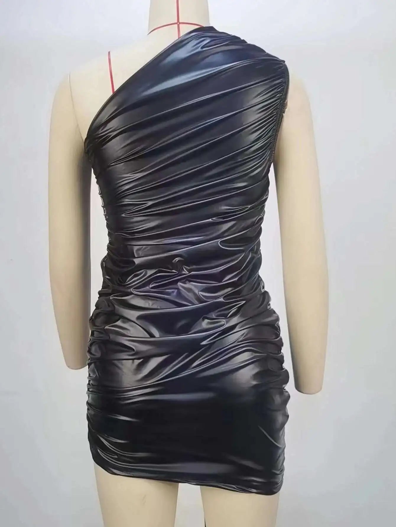 Black Faux Leather Dress - Premium Collection