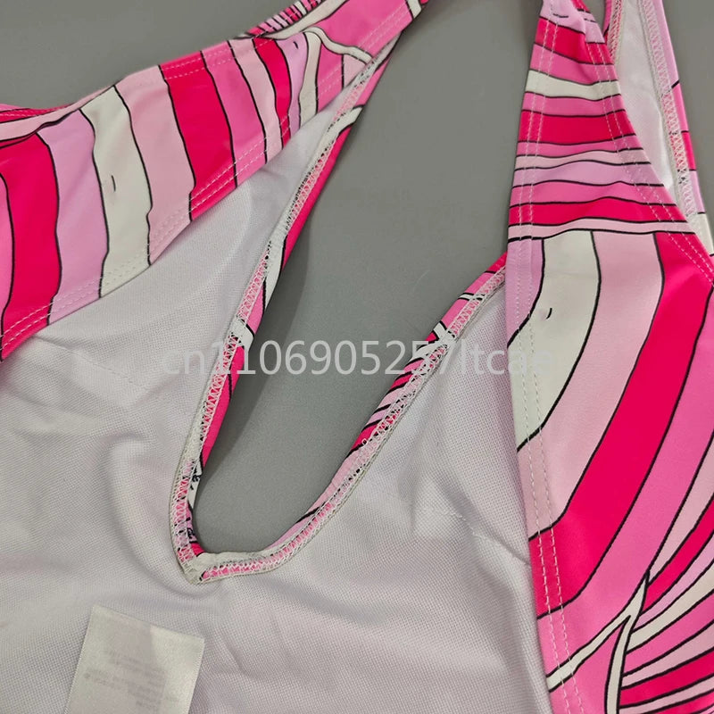 Luxury Design Pink Scarf Swimsuits