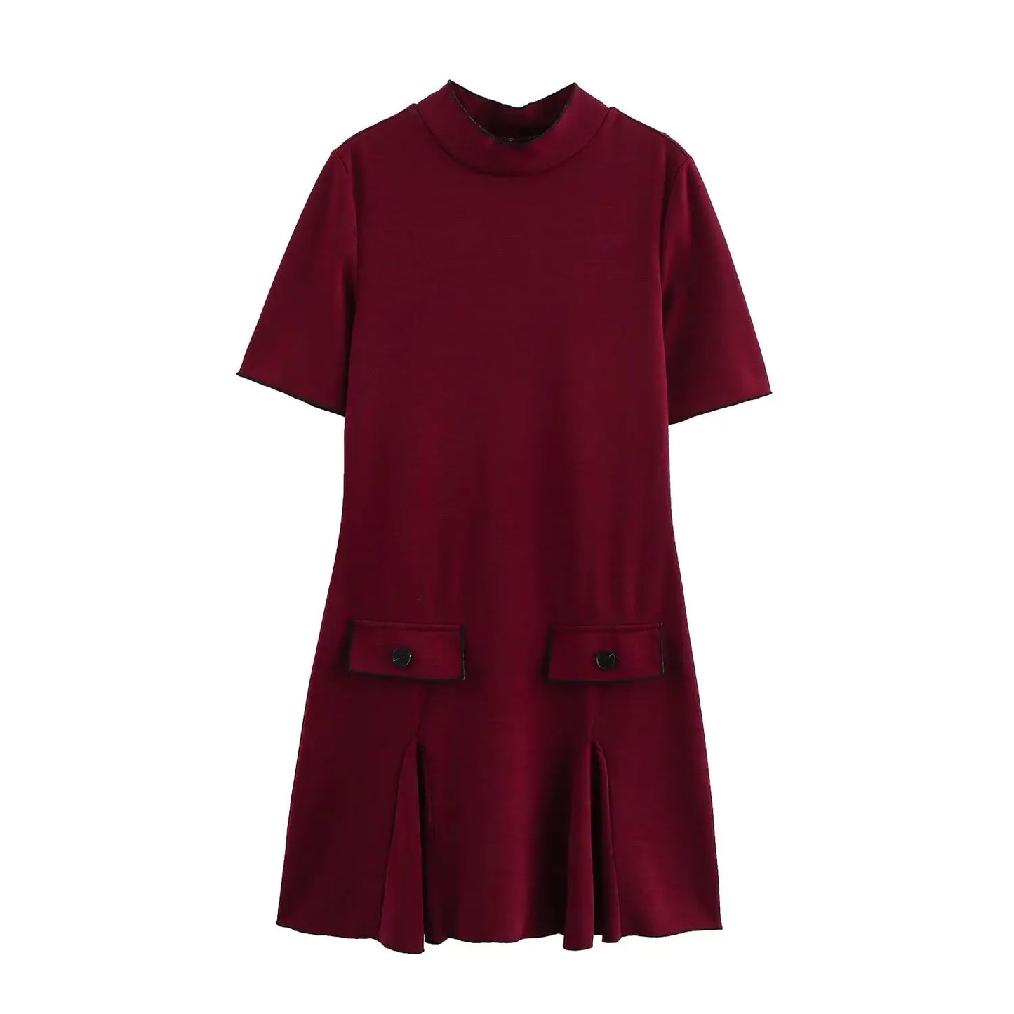 European and American style autumn new women's wide hem mini dress