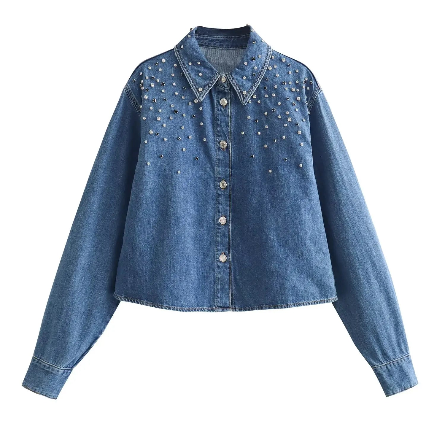 Schickes gerades Juwel Damen Shirt