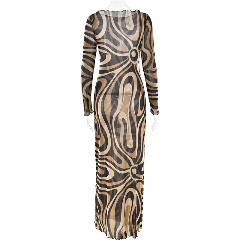 Elegant Striped Cover up Pucci
