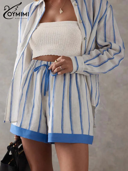 2 Pieces Striped shorts Set