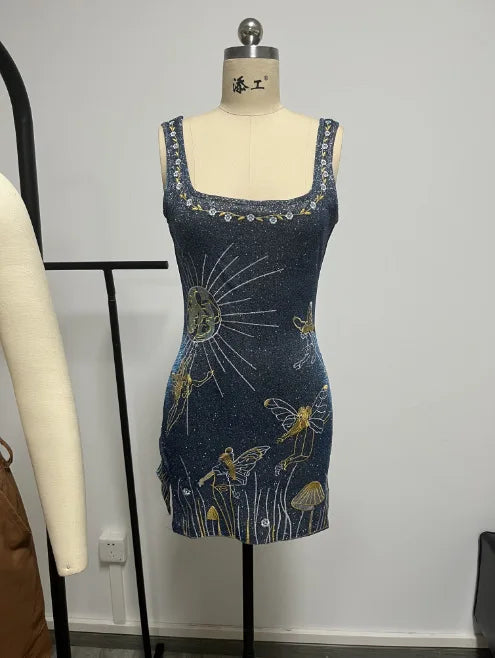 Clio Party Blue Mini Dress
