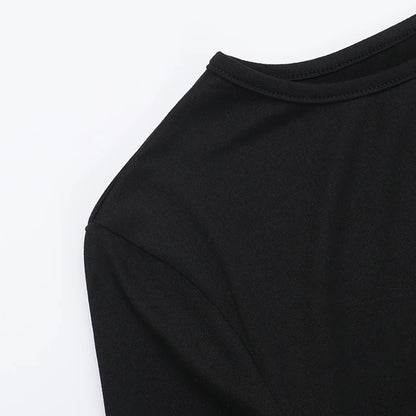 Elegant Directional Design  New Mesh Splicing Long Sleeve Tight Dresses