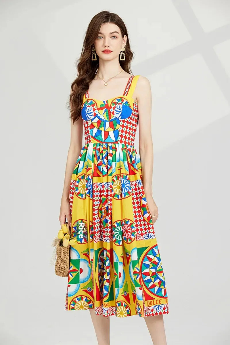 Dolce Geometric Waist Cinched