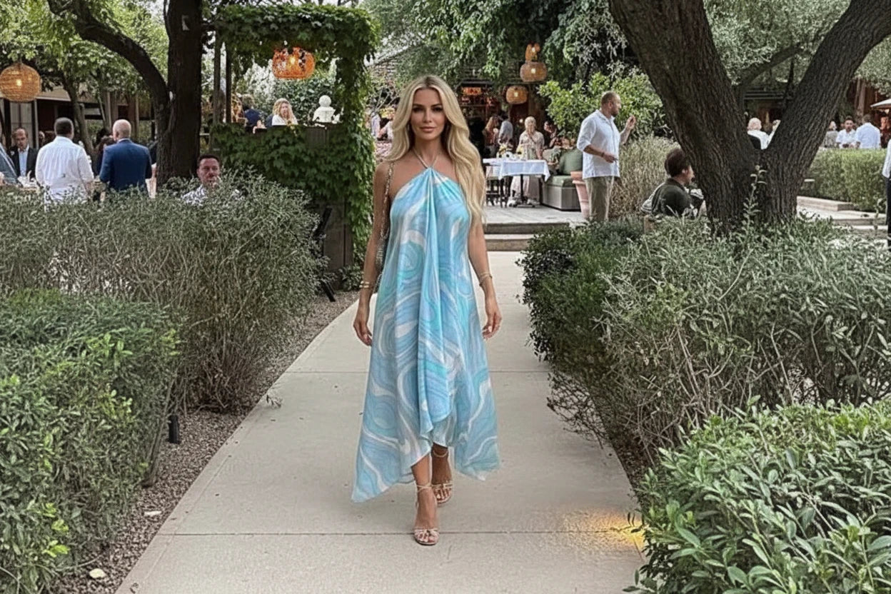 Pucci Halter Long Loose Dress - Shellss