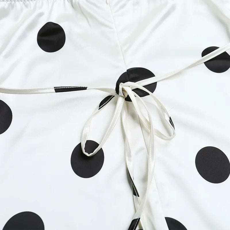 Satin Polka Dot Dress