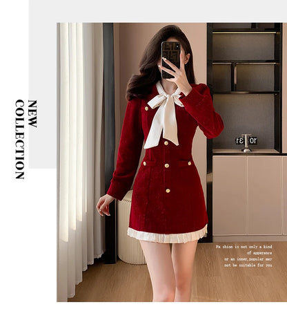 Luxury Burgandy red Velvet Dress