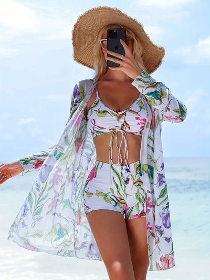 3-Piece Chic Swimwear Bikini Set
