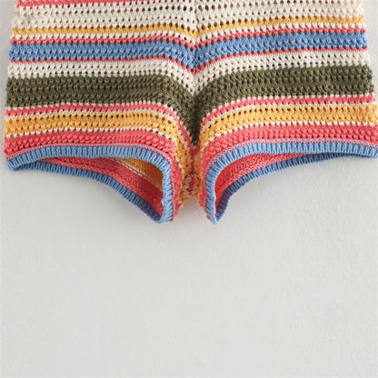 Striped Knit Colorful Set