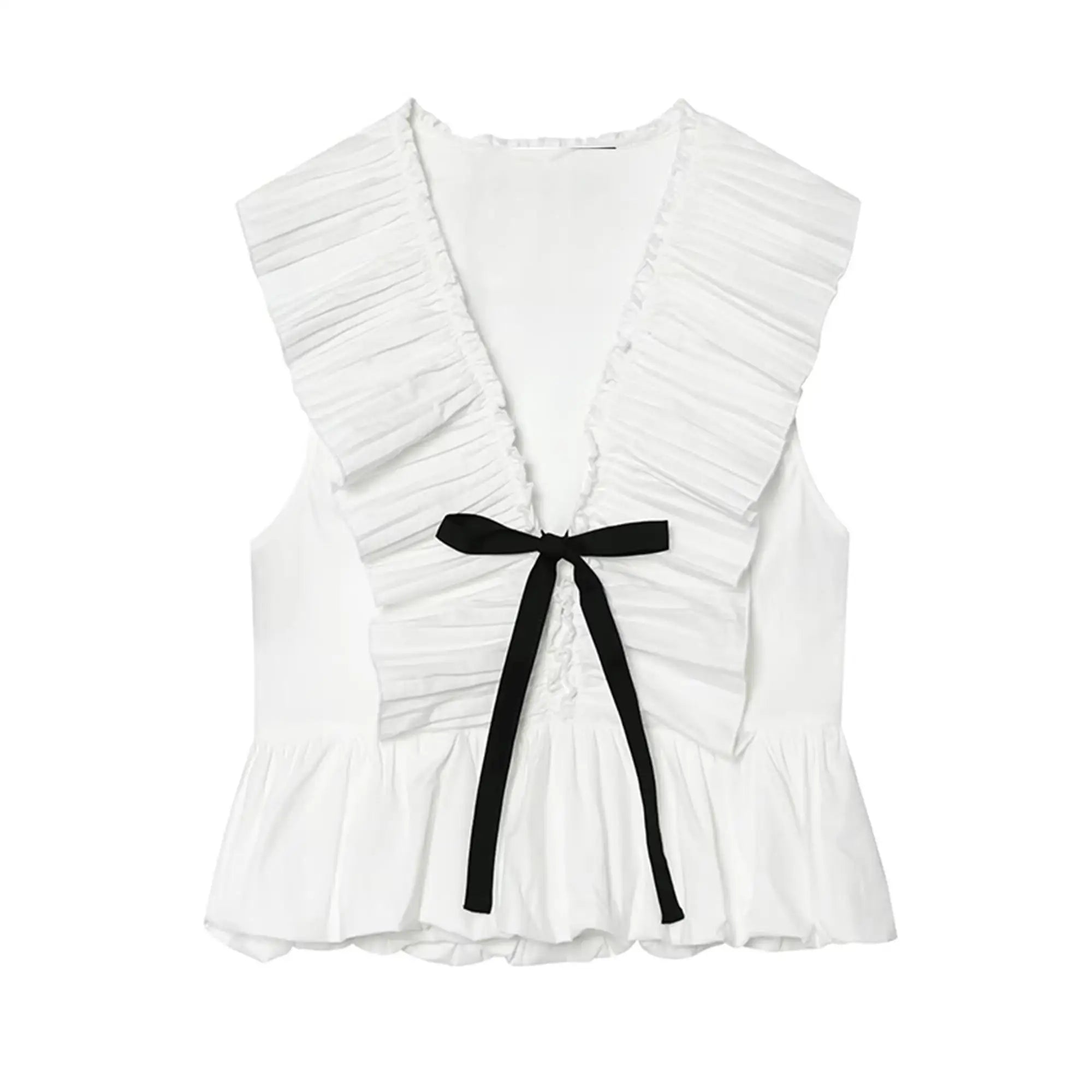 Zara frills Cotton Top