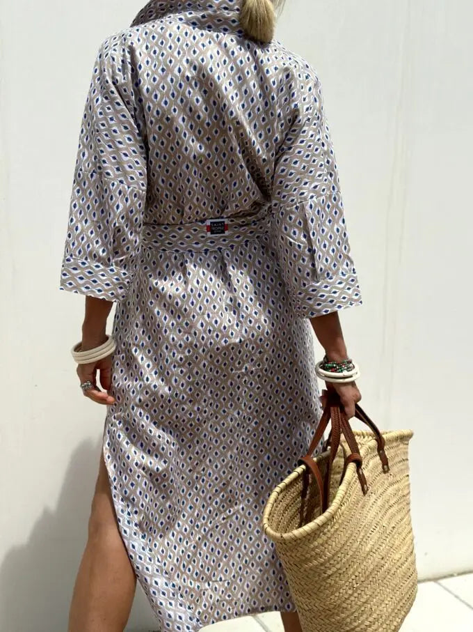 Striped Side Split Dress
