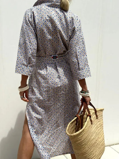 Striped Side Split Dress