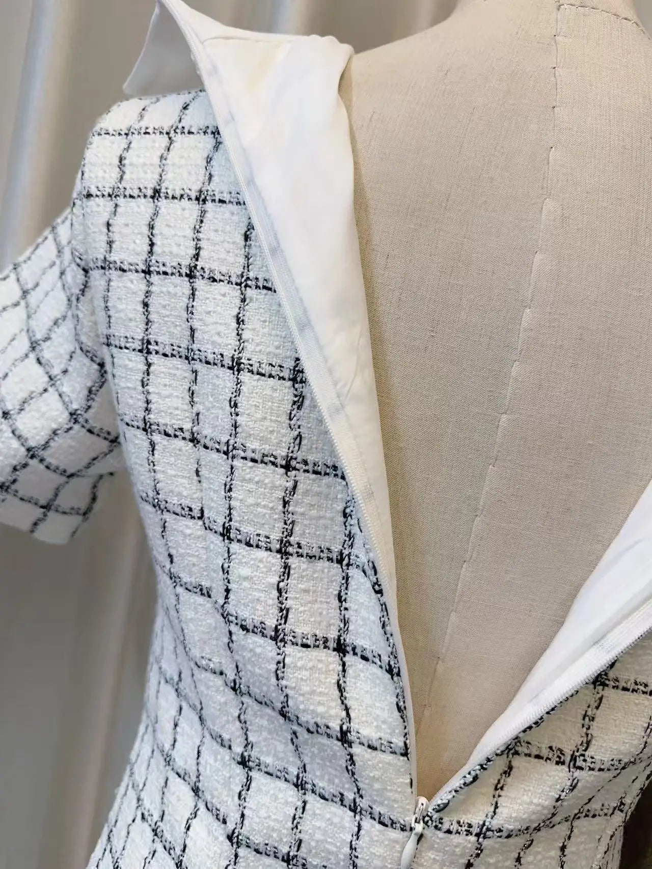 Self Portrait Vibes Check Buttoned Mini clio