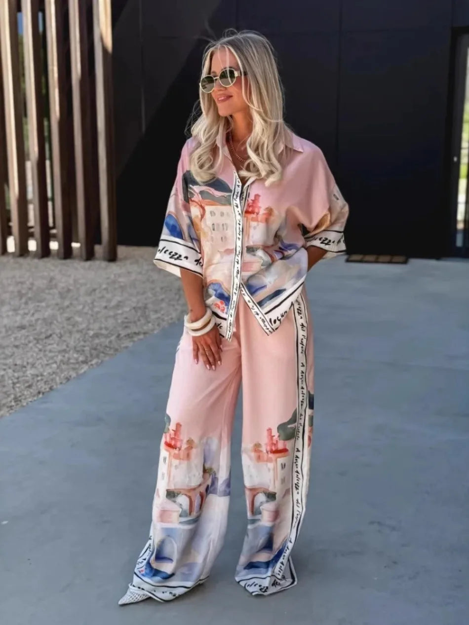 Silk Summer Printed Posh Set