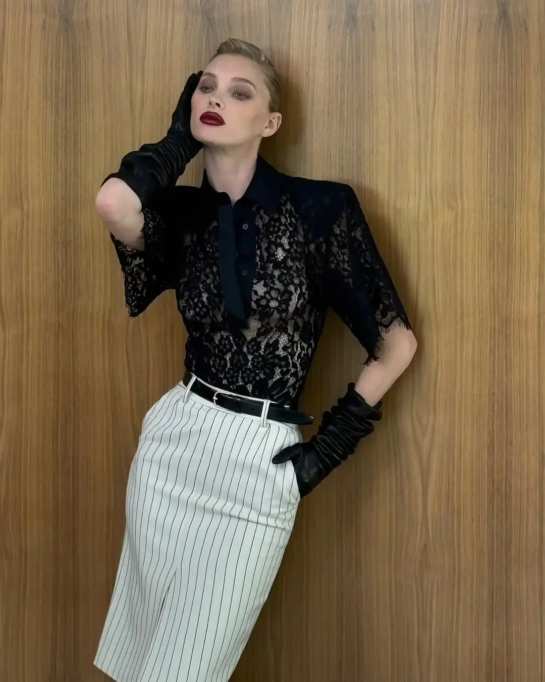 Sandro Lace Shirt Black & White