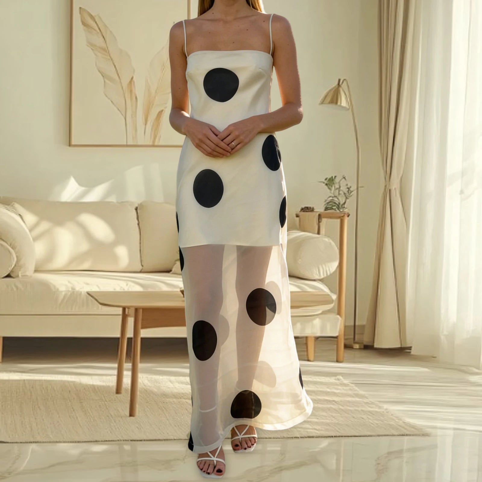 Big polka dots organza Dress