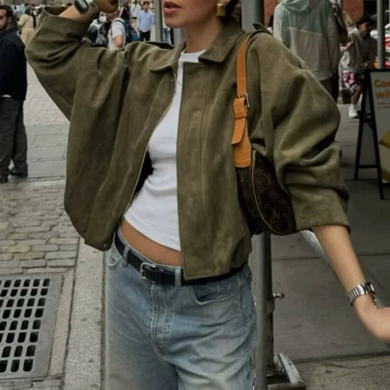 Retro Suede Jacket mango zara