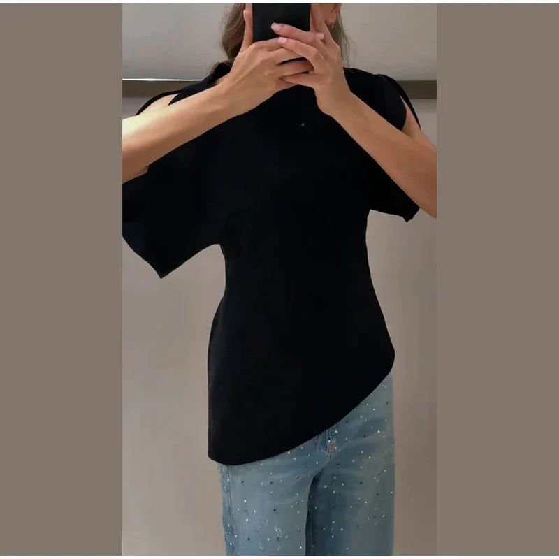 Asymmetrical puff Zara top