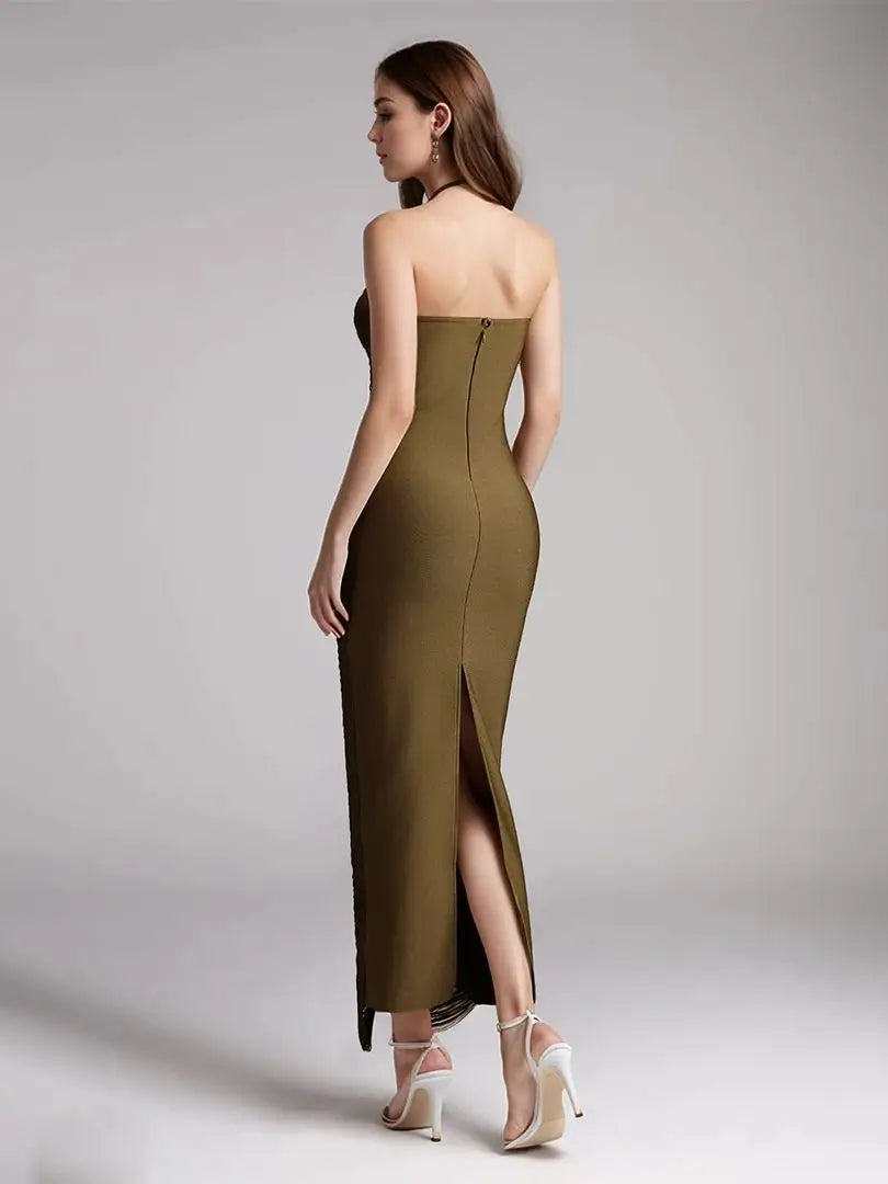 Celebrity Backless Halter Tassel cult gaia vibes