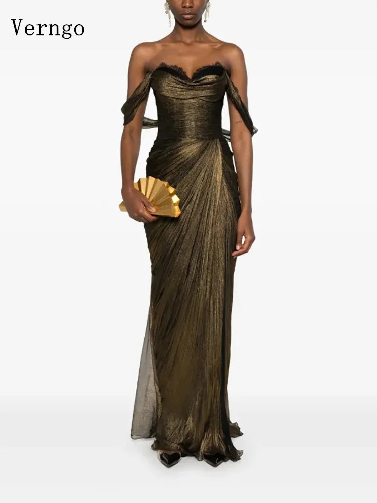 Verngo Shiny Mermaid Prom Gowns Off The Shoulder Mermaid Formal Occasion Dresses Women Modern Evening Dress Customized