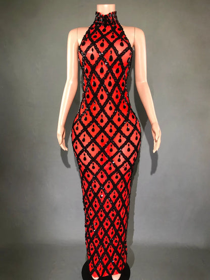 Sparkly Rhinestones Bodycon Dress