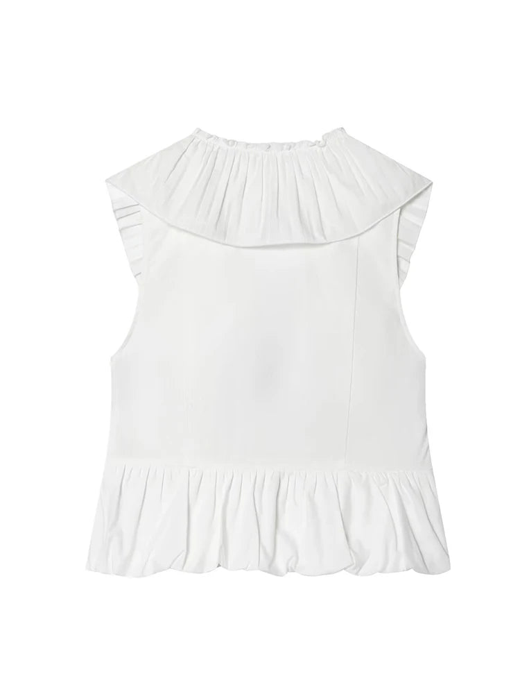 Zara frills Cotton Top