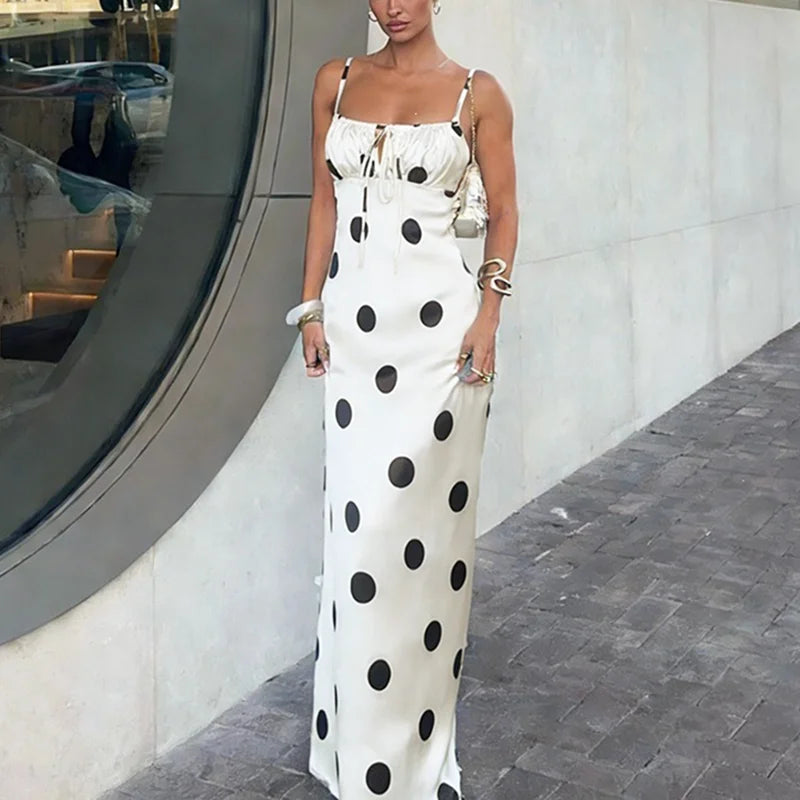 Satin Polka Dot Dress