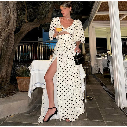 Polka Dot Top Skirt set