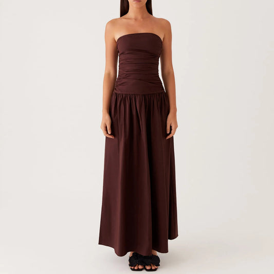 Elegant Strapless Maxi Tube Dress Mango vibes