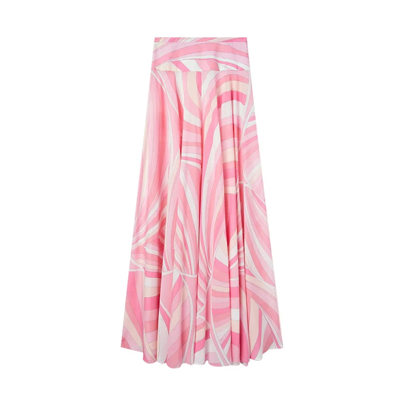 Marble Print Halter Satin Set