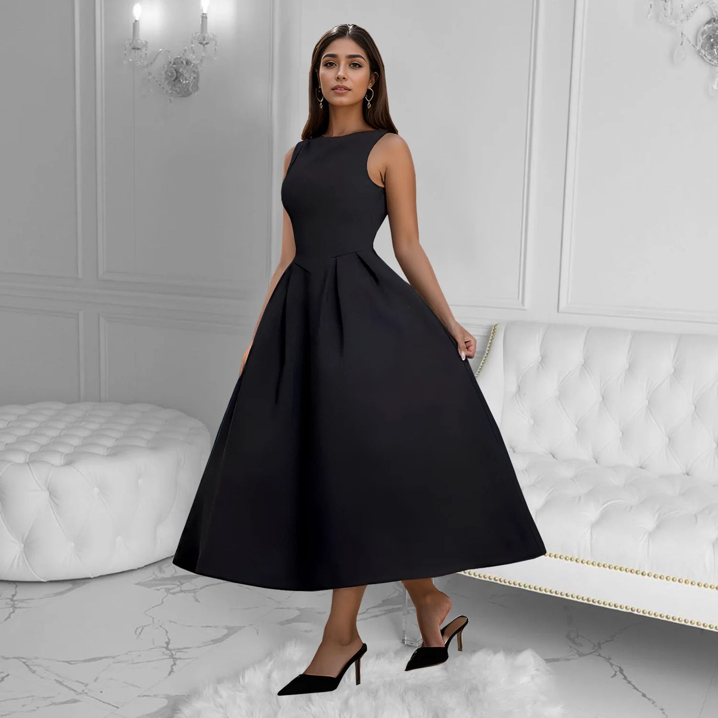 Elegant Luxury Formal Cotton Dress