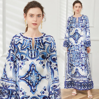 Blue white Porcelain Print