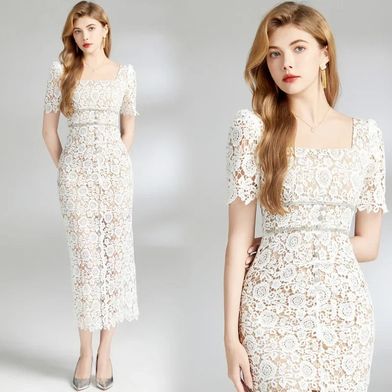 Slimming Lace Dress clio