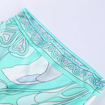Printed Halter Top Skirt Set- Pucci Vibes