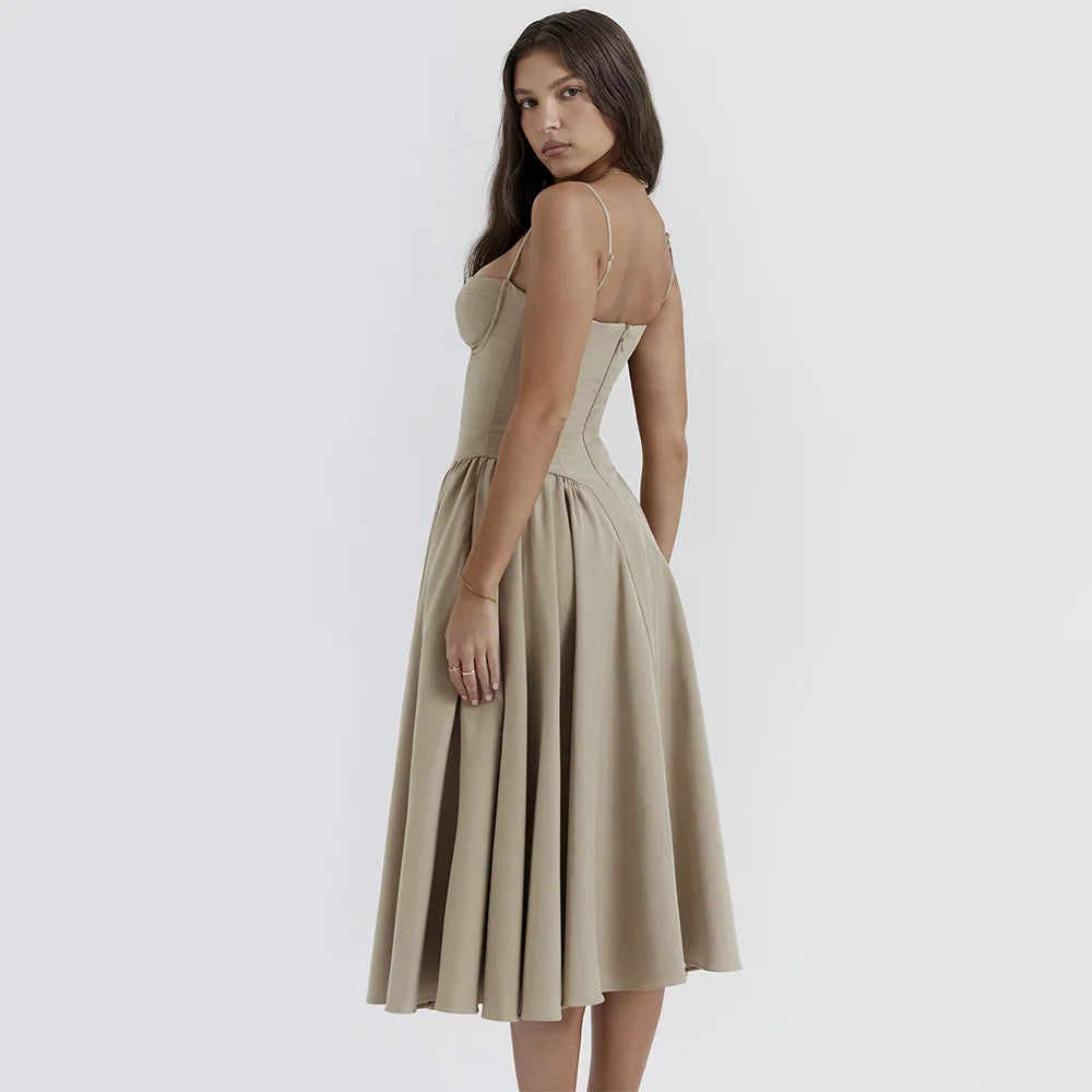 Elegant Midi with Pockets - Shellss