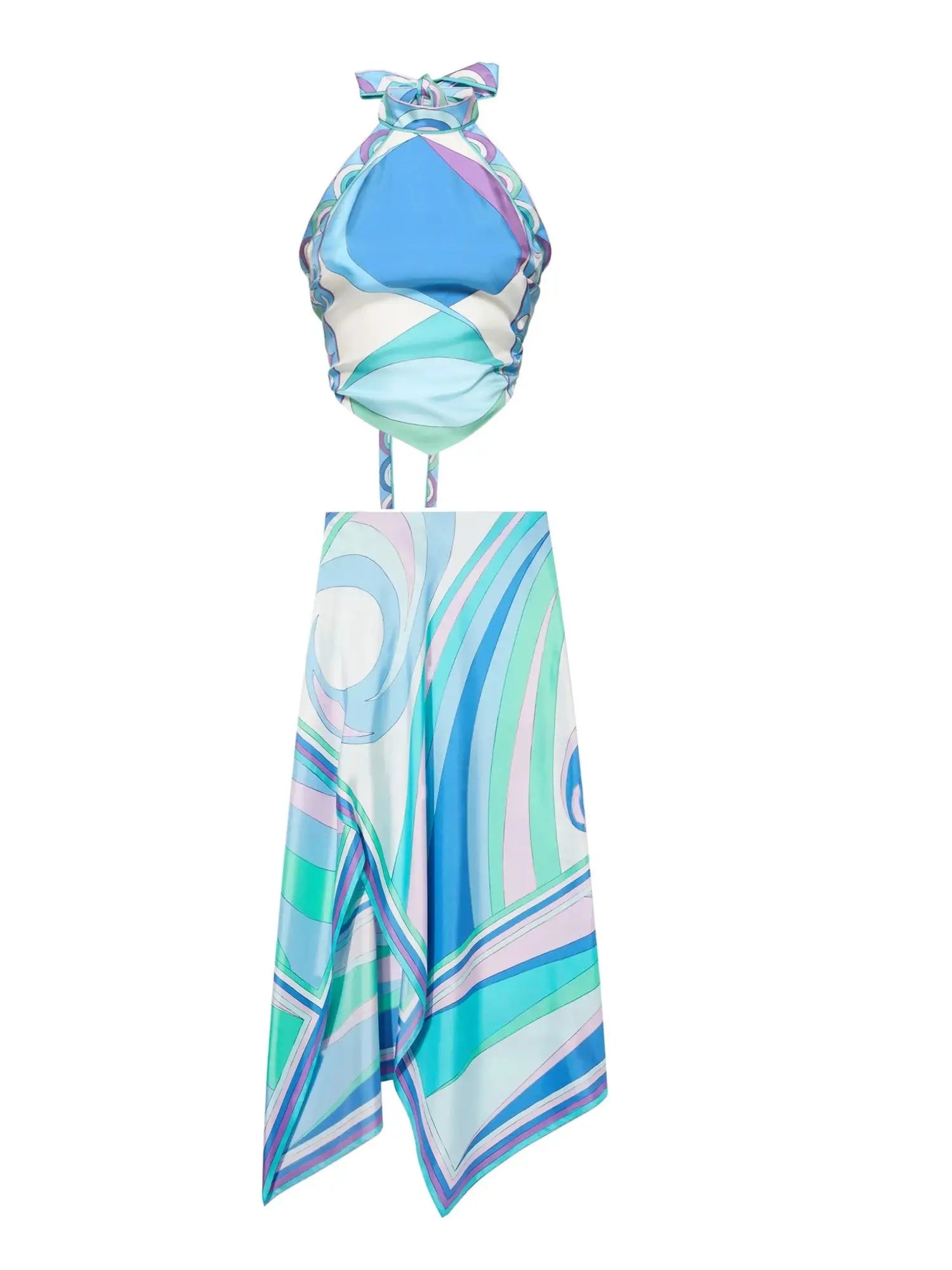 Pucci Skirt Halter Top Set