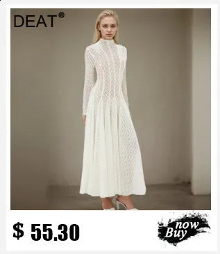 DEAT Fashion Slim Fit Sequins Neck Bow Tie Mini Dress Women's Patchwork Chic Backless Halter Dresses Summer New 7A5515