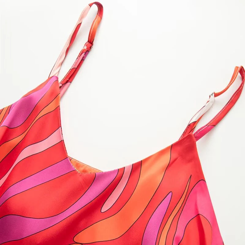 PInk Red Long Dress Pucci