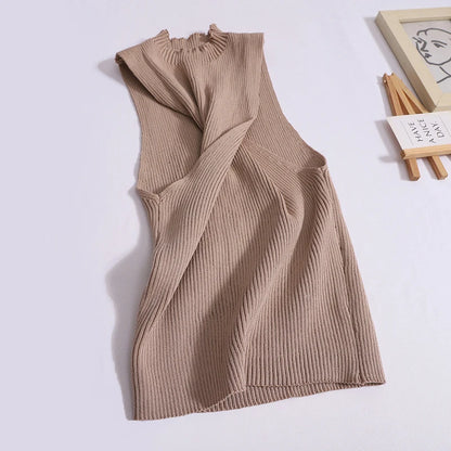 Twist Mockneck Knit Top