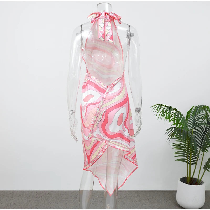 Pucci Summer Backless Pink Dress