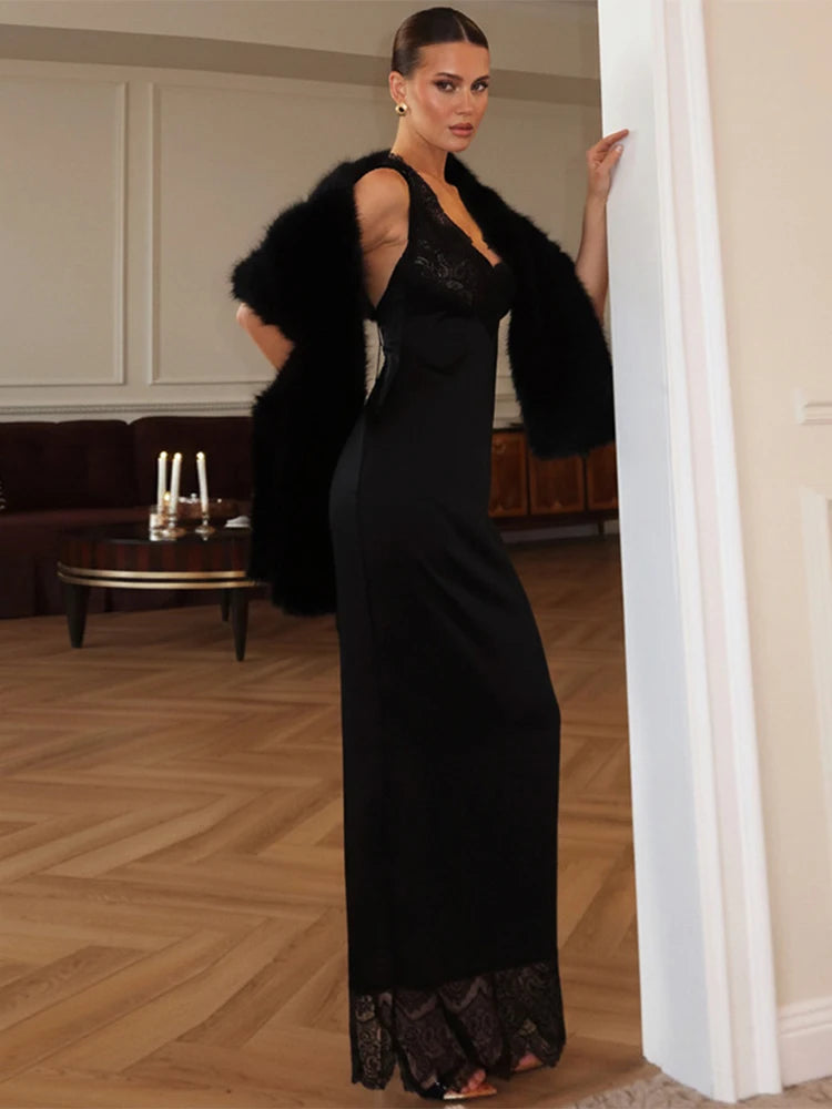 Lace Elegant Evening Maxi Dress