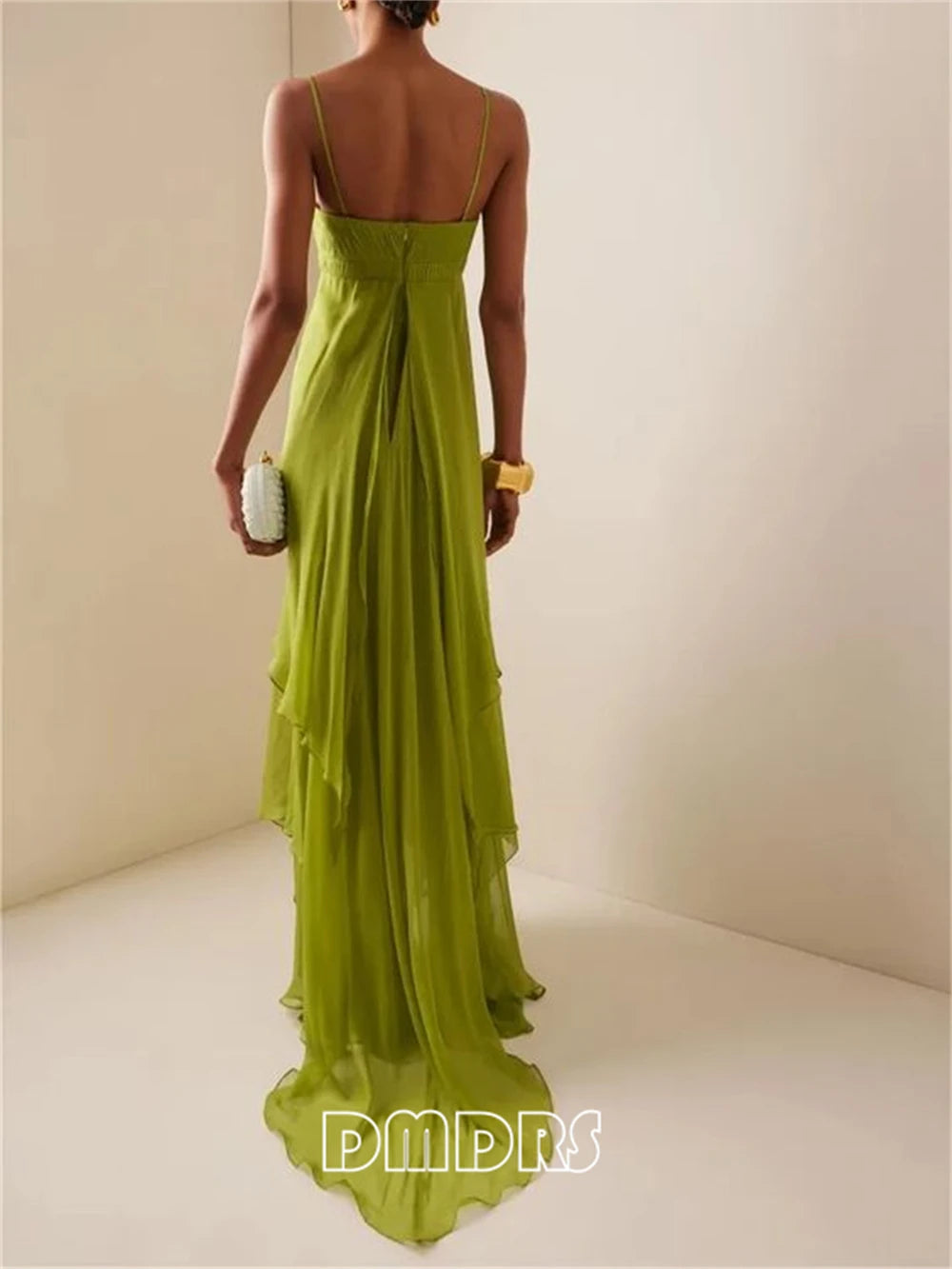 Pleated Chiffon Long Dress