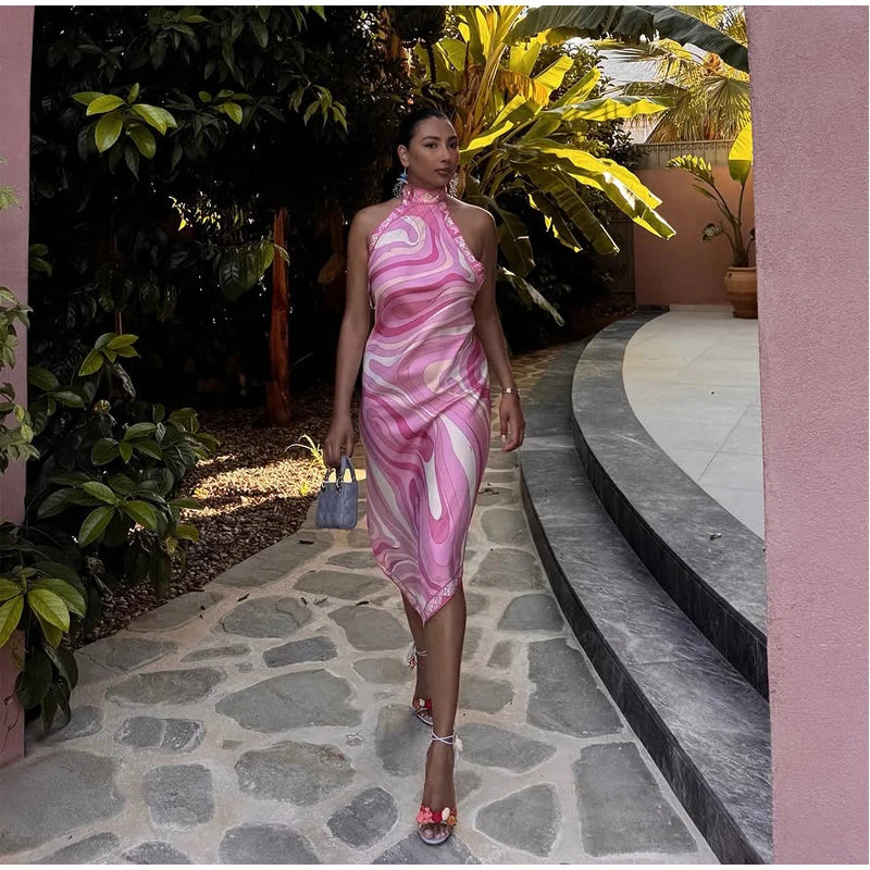 Pucci Summer Backless Pink Dress