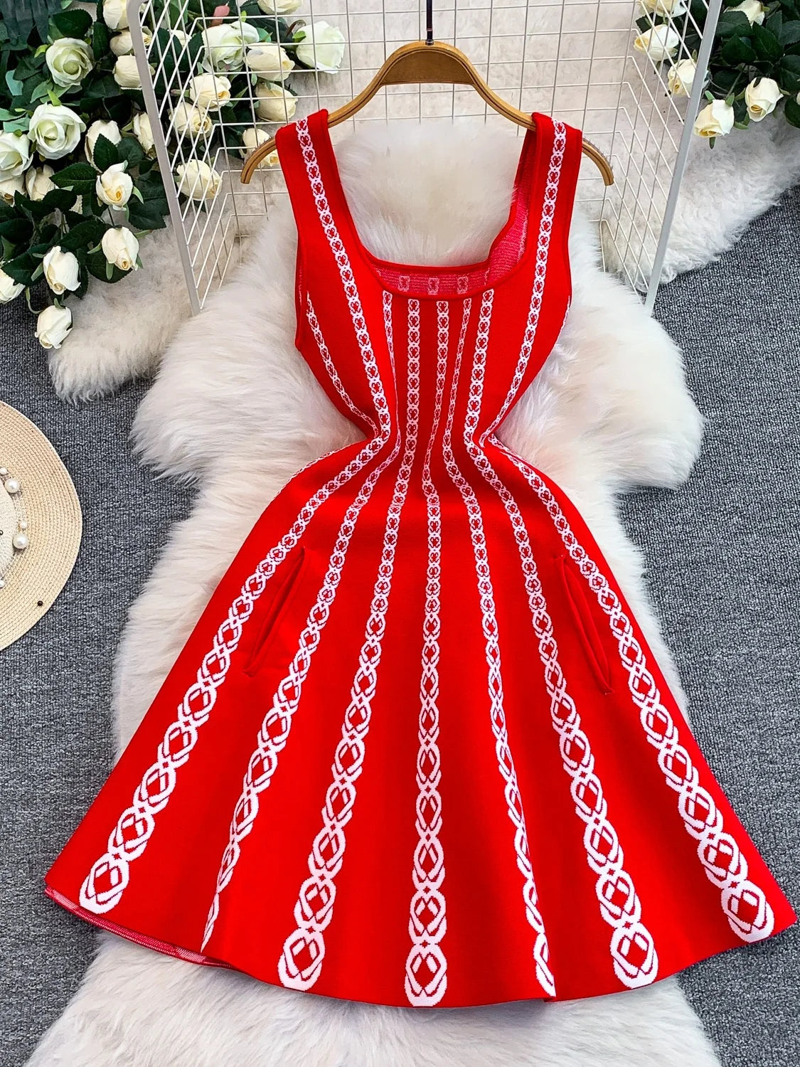Maje Sandro Knit Pocket Dress