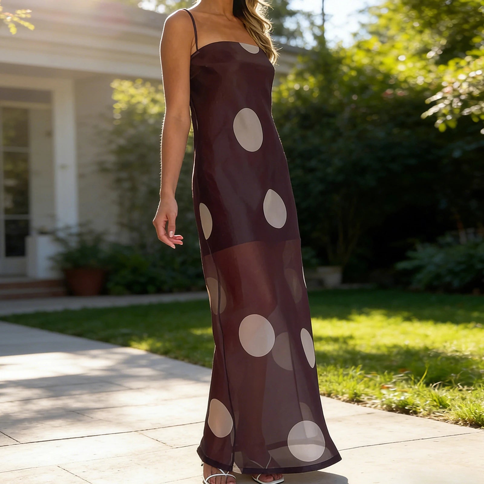 Big polka dots organza Dress - Shellss